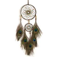 Fashion Dream Catcher, Feather, with Cotton Thread & Wood & Iron, handmade, vintage 