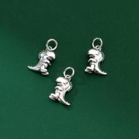 Pendentifs animaux en argent, Argent sterling 925, Dinosaure, Placage, couleur originale Vendu par PC