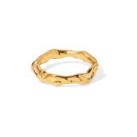 Edelstahl Fingerring, 304 Edelstahl, Modeschmuck & für Frau, goldfarben, 18x4mm, verkauft von PC