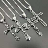 Stainless Steel Cross Pendants, 316 Stainless Steel, Unisex & blacken 