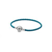 Plata de ley 925 Pulsera, con cordón de cuero, chapado, longitud diferente para la opción & diferentes estilos para la opción & para mujer, más colores para la opción, Vendido por UD