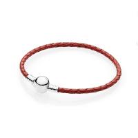 Plata de ley 925 Pulsera, con cordón de cuero, longitud diferente para la opción & unisexo & diferentes estilos para la opción, más colores para la opción, Vendido por UD