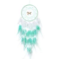 Mode Dreamcatcher, plume, avec Velveteen & fer, fait à la main, Suspendus, vert Vendu par PC