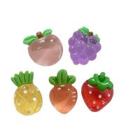 Mobile Phone DIY Decoration, Resin, Fruit, handmade multi-colored 