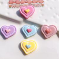 Mobile Phone DIY Decoration, Resin, Heart 