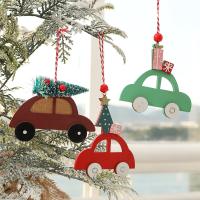 madera Decoración del árbol de Navidad, Coche, manejo del pincel, Joyas de Navidad & diverso tamaño para la opción, más colores para la opción, Vendido por UD