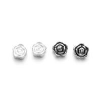 Sterling Silber Spacer Perlen, 925er Sterling Silber, Blume, plattiert, keine, 6x3.5mm, verkauft von PC