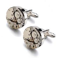 Brass Cufflinks, Round, plated, fashion jewelry & for man, 14-20mm 