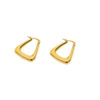 Stainless Steel Hoop Earring, 304 Stainless Steel, Vacuum Ion Plating, for woman, golden 