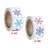 Adhesive Sticker Sticker Paper, Round, Christmas Design 25mm, Approx 