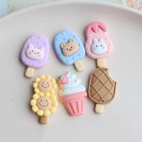 Mobile Phone DIY Decoration, Resin, Ice Cream, handmade multi-colored 