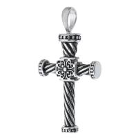 Stainless Steel Cross Pendants, 316 Stainless Steel, DIY, original color Approx 6mm 