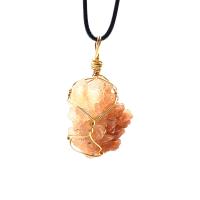 Agate Pendants de Quartz , agate quartz de glace, avec laiton, pepite, Placage de couleur d'or, envoyé au hasard & le style Druzy, 18-25mmx30-60mm, Vendu par PC