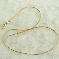 真鍮チェーンネックレス, 銅, 18Kゴールドメッキ, DIY & スネーク チェイン, 1.2mm, 長さ:約 17.71 インチ, 売り手 パソコン