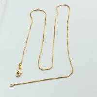 真鍮チェーンネックレス, 銅, メッキ, DIY & ボックス チェーン, 無色, 0.8mm, 長さ:約 17.71 インチ, 売り手 パソコン