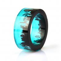 Harz Finger Ring, Kreisring, Epoxidharzklebstoff, olika innerdiameter, för val & unisex, blau, verkauft von PC