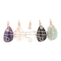 Gemstone Brass Pendants, with Gemstone & Unisex 