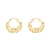 Cubic Zirconia Micro Pave Brass Earring, gold color plated & micro pave cubic zirconia & for woman, gold 