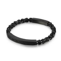 Partículas de acero Pulsera, Recubrimiento iónico al vacío, para hombre, más colores para la opción, longitud:aproximado 7.67 Inch, Vendido por UD