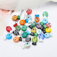 Evil Eye Lampwork Beads, Fish, handmade, DIY 