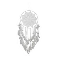 Мода Dreamcatcher, перья, с Железо, Висит, белый, 1000mm, продается PC