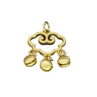 Zinc Alloy Jewelry Pendants, Longevity Lock, sang gold plated, Unisex & hollow 