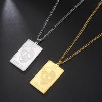 304 Stainless Steel Necklace, Rectangle, Vacuum Ion Plating, fashion jewelry & for man Approx 23.62 Inch 