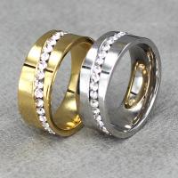 Titan Stahl Fingerring, Titanstahl, unisex & verschiedene Größen vorhanden & mit Strass, keine, verkauft von PC