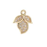 Cubique Pendentif en laiton zircon pavent, avec zircon cubique, Plaqué d'or 14K, unisexe & styles différents pour le choix & boucle de 1/1, plus de couleurs à choisir, Vendu par PC