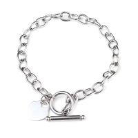 Edelstahl Charm Armband, 304 Edelstahl, Modeschmuck & unterschiedliche Länge der Wahl & unisex, originale Farbe, 8mm, verkauft von PC