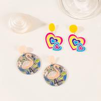 Resin Drop Earring, fashion jewelry & for woman 