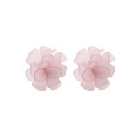 Acrylic Stud Earring, Flower, fashion jewelry & for woman 27mm 