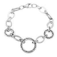 Edelstahl Charm Armband, 304 Edelstahl, Modeschmuck & unisex, originale Farbe, 14x14mm,21x21mm,9.5mm, Länge:ca. 7.5 ZollInch, verkauft von PC