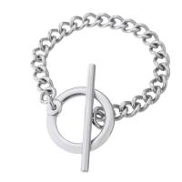 Edelstahl Charm Armband, 304 Edelstahl, Modeschmuck & unisex, originale Farbe, 29x30mm,46x12mm,7.5mm, Länge:ca. 7.5 ZollInch, verkauft von PC