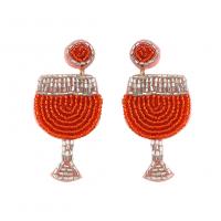 Glass Seed Beads Earring, Zinc Alloy, with Seedbead, fashion jewelry & for woman 