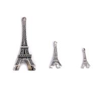 Zinc Alloy Jewelry Pendants, Eiffel Tower, antique silver color plated, DIY 