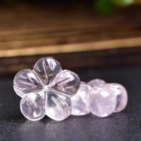 Natural Quartz Pendants, Rose Quartz, Flower, for woman, pink, 14mm 