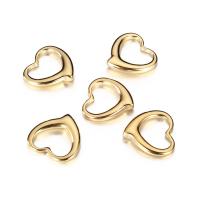 Stainless Steel Heart Pendants, 304 Stainless Steel, Vacuum Ion Plating, Unisex & hollow, golden 