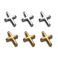 Stainless Steel Cross Pendants, 304 Stainless Steel, Vacuum Ion Plating, Unisex Approx 