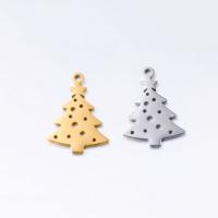 Stainless Steel Pendants, 304 Stainless Steel, Christmas Tree, Vacuum Ion Plating, DIY 