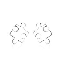 Sterling Silver Stud Earring, argent sterling 925, Placage, pour femme, plus de couleurs à choisir Vendu par paire