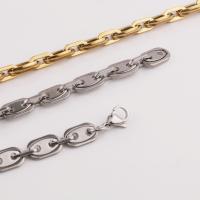 Stainless Steel Chain Necklace, 304 Stainless Steel, Vacuum Ion Plating, fashion jewelry 