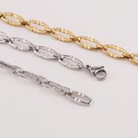 Stainless Steel Chain Necklace, 304 Stainless Steel, Vacuum Ion Plating, fashion jewelry 