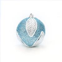 PE Foam Christmas Tree Decoration, with Sequins, Round, Christmas jewelry 80mm 