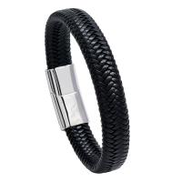 PU Leather Bracelet, with 304 Stainless Steel & for man 