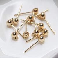 Brass Earring Stud Component, plated, DIY 