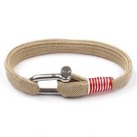 cordón poliéster Pulsera, con Partículas de acero, unisexo, más colores para la opción, longitud:aproximado 8.26 Inch, Vendido por UD