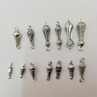 Zinc Alloy Charm Connector, antique silver color plated, DIY & 1/1 loop 