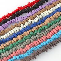 Las Perlas De Hematites Sin Magnético, Rubber Stone, Irregular, Bricolaje, más colores para la opción, 6mm, longitud:aproximado 38 cm, Vendido por Sarta