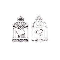 Zinc Alloy Hollow Pendants, Cage, antique silver color plated, Unisex Approx 